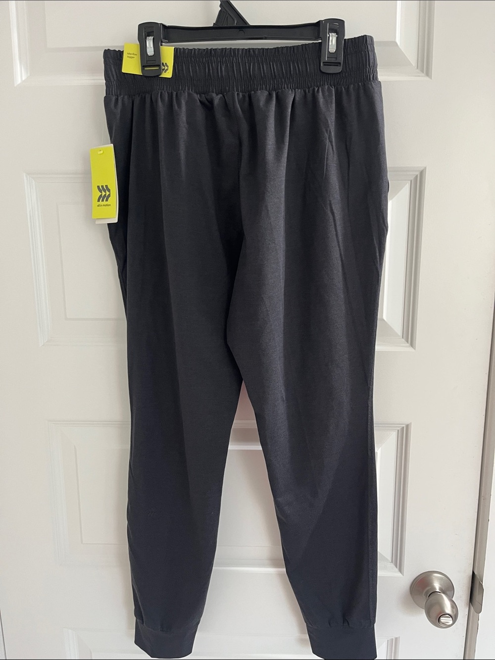 all in motion Heathered Black Drawstring Jogger Pants - Picture 3 of 3